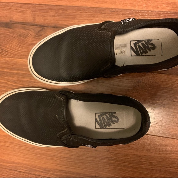 Selling  Vans leather slip on shoes. Worn but good condition - Picture 2 of 7